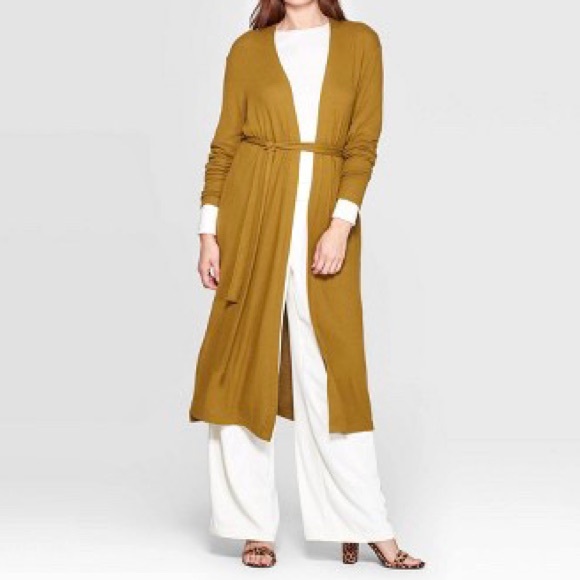 a new day Sweaters - Long Cardigan Green Sweater